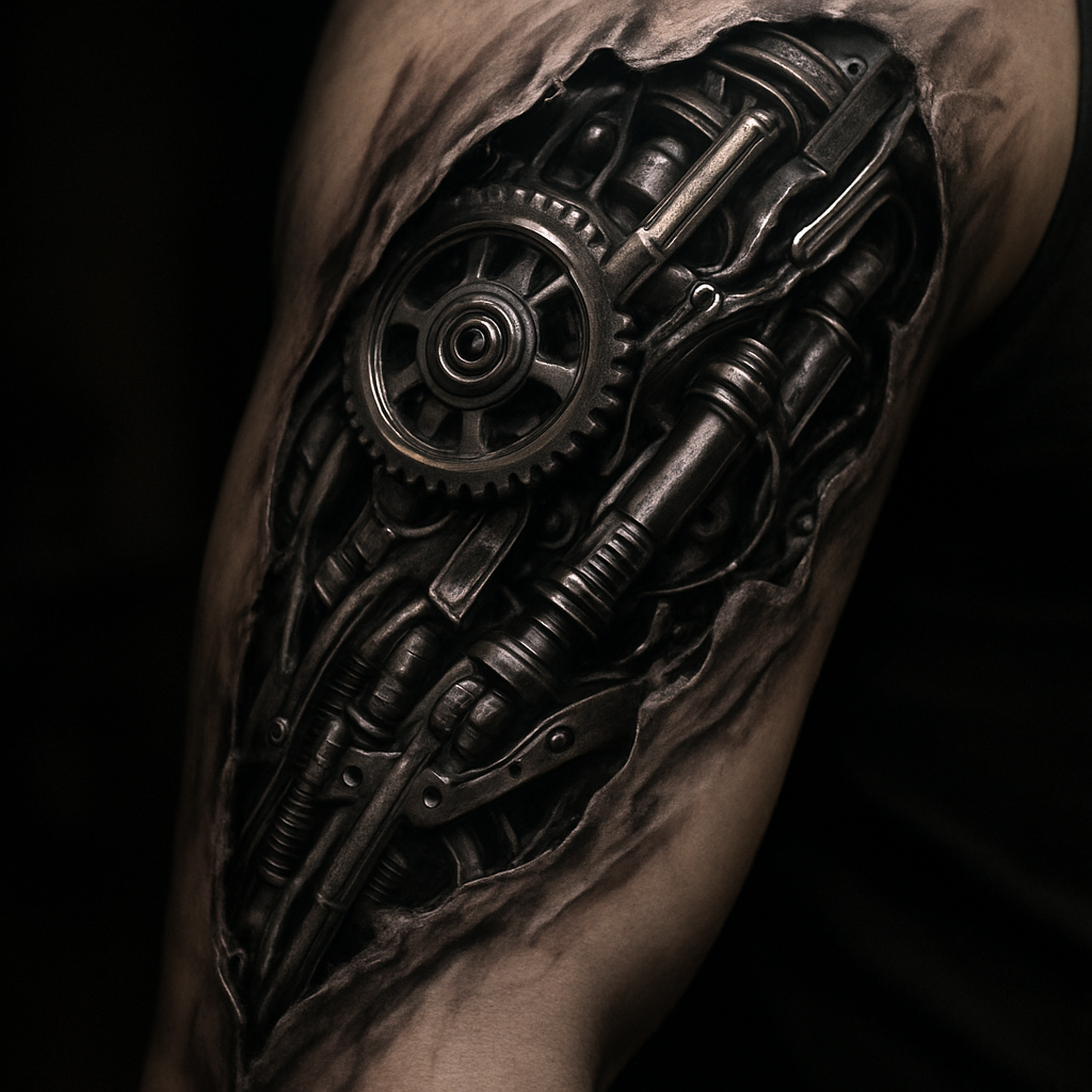 Biomechanical tattoo style