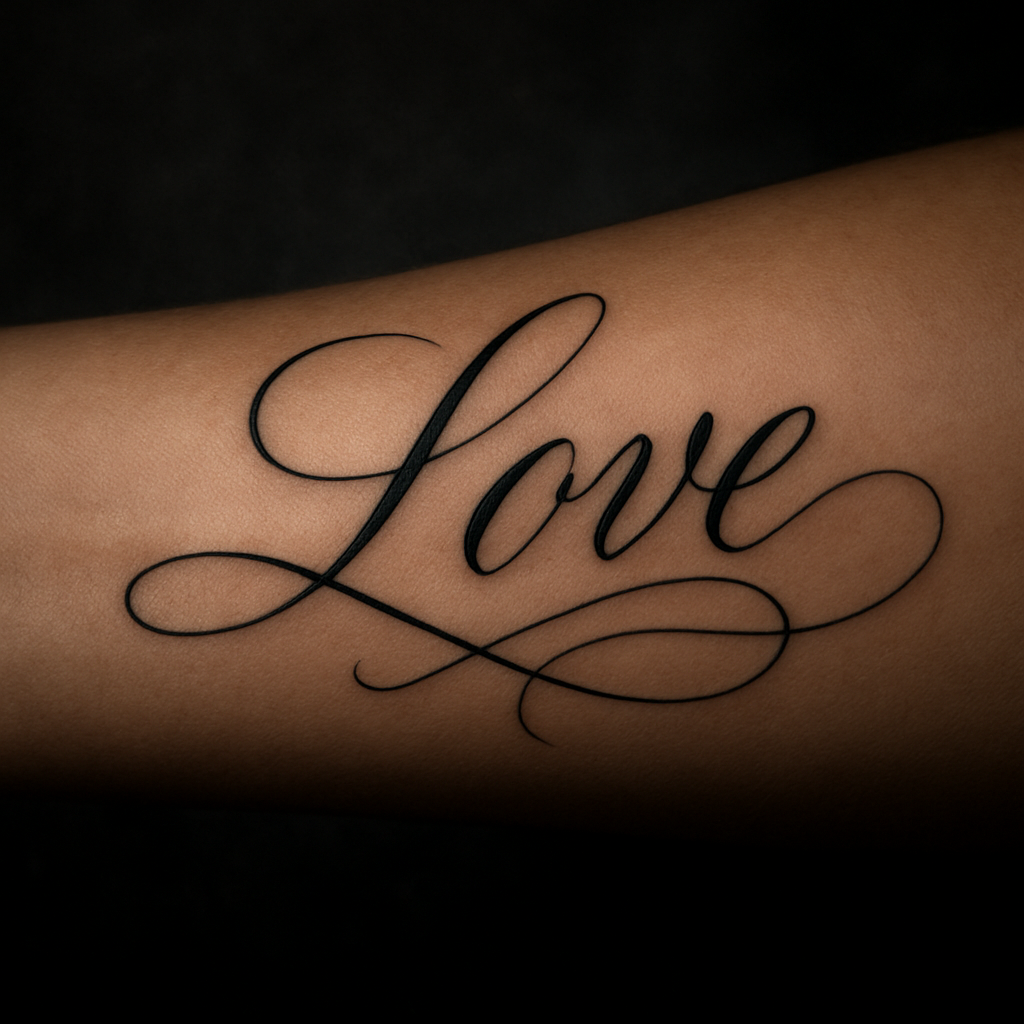 Script & Lettering tattoo style