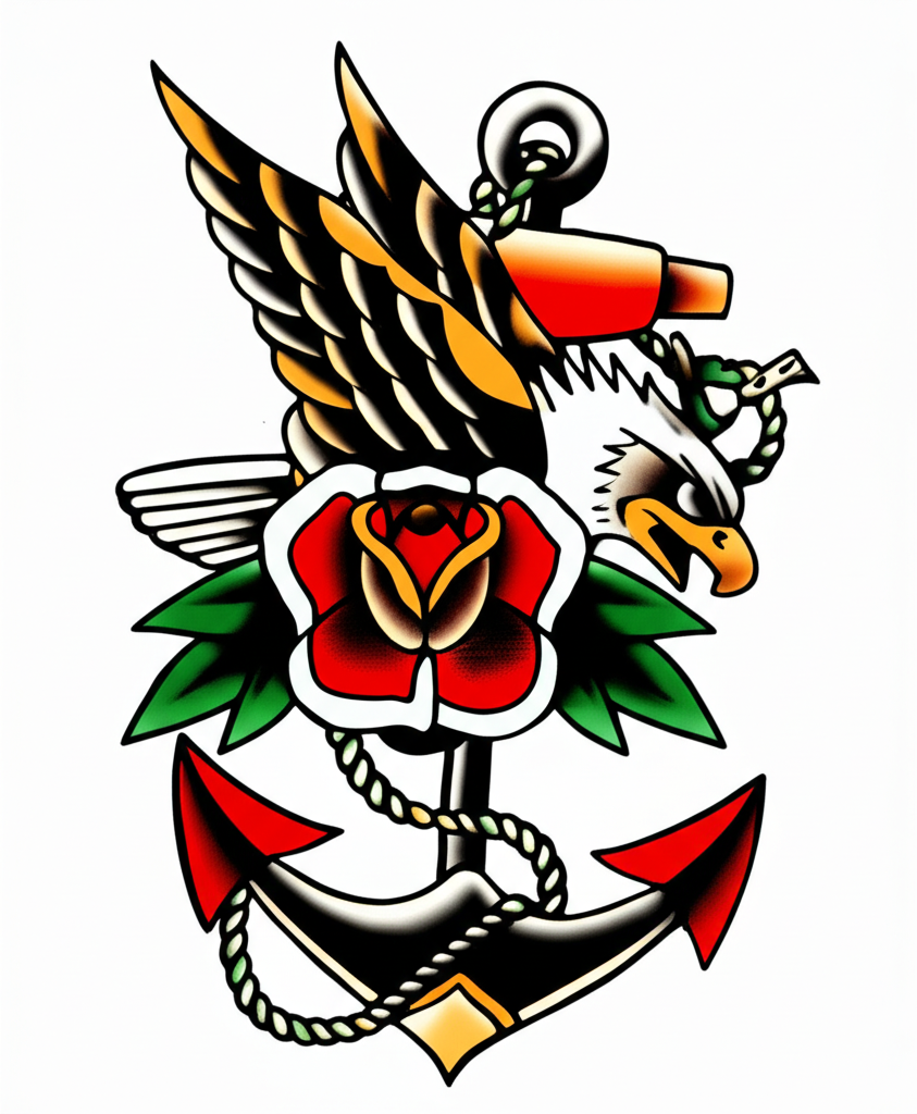 Traditional tattoo style